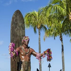 Duke Paoa Kahanamoku, Waikiki Beach, Honolulu, Oahu, Hawaii, United States of America