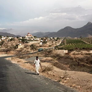 The landscape near the town of Agordat in western Eritrea, Africa