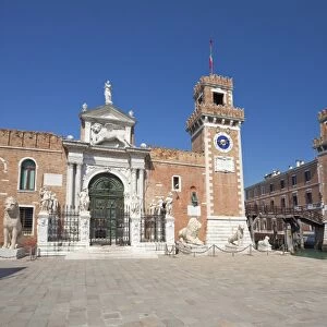Main entrance, Arsenale, Castello district, Venice, UNESCO World Heritage Site