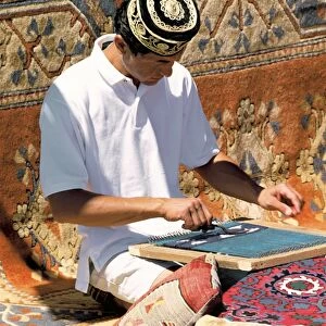 men weaving carpet- marmaris- Turkey