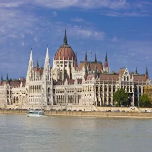 Parliament on the banks of the River Danube, Budapest, Hungary, Europe