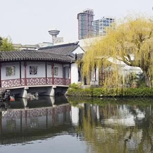 Pavilion in Dr. Sun Yat Sen Park, Chinatown, Vancouver, British Columbia