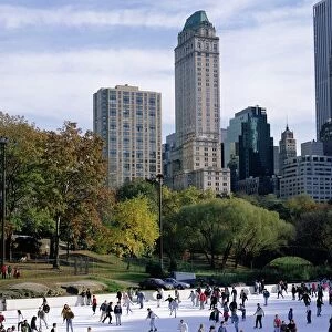 People skating in Central Park