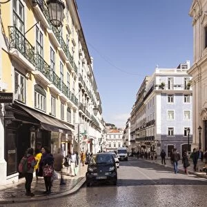 Rua Garrett in Lisbon, Portugal, Europe