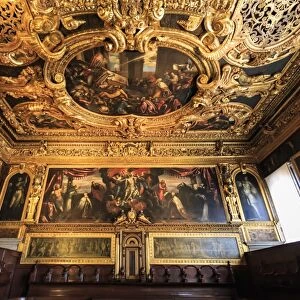 Senate Hall (Sala del Senato), Doges Palace, Venice, UNESCO World Heritage Site