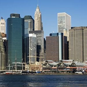 South Street Seaport and tall buildings beyond