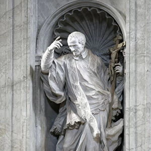 Statue of St. Paul in St. Peters Basilica, Vatican, Rome, Lazio, Italy, Europe
