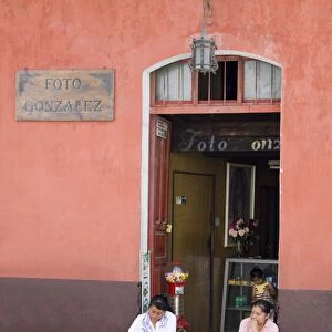 Street vendors, Antigua City, Guatemala, Central America