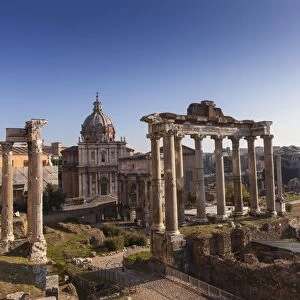 Temple di Saturno, The Roman Forum, UNESCO World Heritage Site, Rome, Lazio, Italy