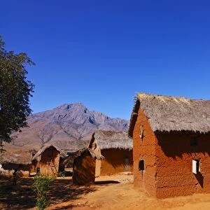 Traditional houses in the Andringitra National Park, Madagascar, Africa