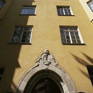 Typical feature, arch doorway, Helsinki, Finland, Scandinavia, Europe