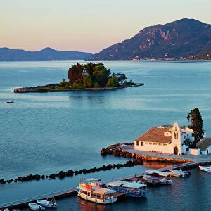 Vlacherna Monastery, Kanoni, Corfu, Ionian Islands, Greek Islands, Greece, Europe