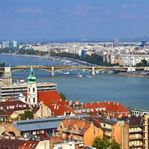 City Skyline and the River Danube in Budapest, Hungary