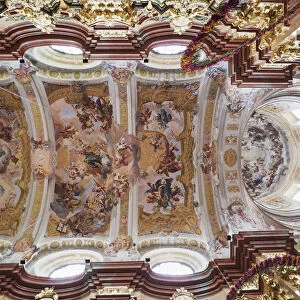 Austria, Wachau, Melk, The Abbey, Ceiling Fresco of the Abbey Church