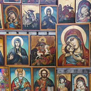 Bulgaria, Sofia, souvenir icons for sale