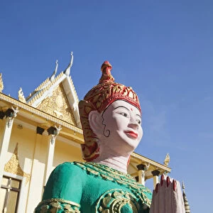 Cambodia, Phnom Penh, Statues in Wat Botum