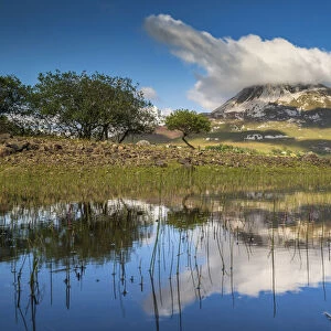 Cloud over Mount Errigal, Dunlewey Lough, County Donegal, Ireland