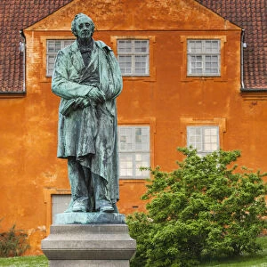 Denmark, Funen, Odense, statue of H. C. Andersen