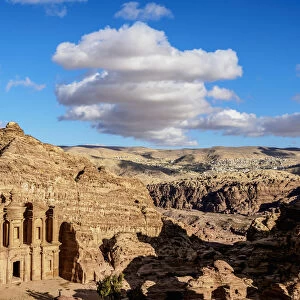 The Monastery, Ad-Deir, elevated view, Petra, Ma an Governorate, Jordan