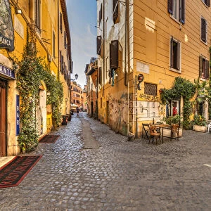 Picturesque corner of Trastevere district, Rome, Lazio, Italy