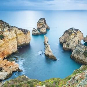Ponta da Piedade, Lagos, Algarve, Portugal. Iconic cliffs of Praia de Piedade