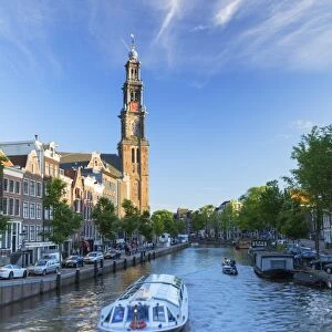 Prinsengracht canal and Westerkerk, Amsterdam, Netherlands