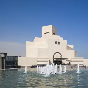 Qatar, Doha, The Museum of Islamic Art, designed by I. M. Pei, exterior