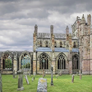 Ruin of Melrose Abbey, Melrose, Scotish Borders, Scotland, Great Britain