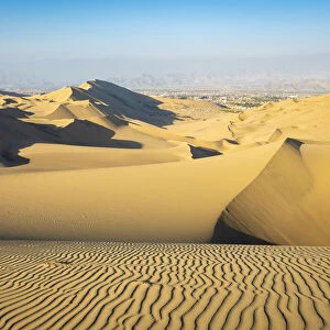 Sand dunes in desert near Huacachina oasis, Ica Region, Peru