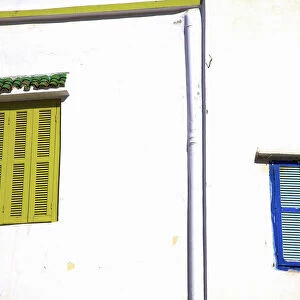 Shuttered Windows on Colonial Building, Tangier, Morocco, North Africa