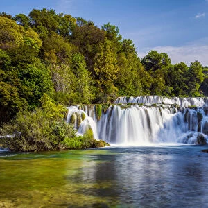 Skradinski Buk Waterfall, Krka National Park, Sibenik, Dalmatia, Croatia, Europe
