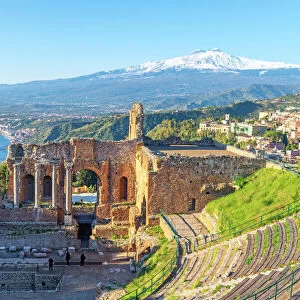 Theatre Grego-Romano antique of Taormina. Europe, Italy, Sicily, Messina province