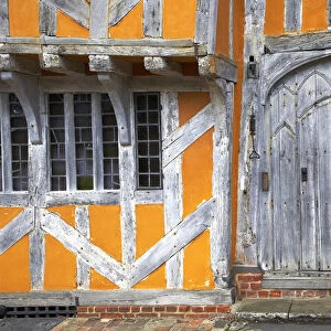 Timbered Building & Door, Little hall, Lavenham, Suffolk, England