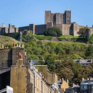 UK, England, Kent, Dover, Dover castle from Castle Street
