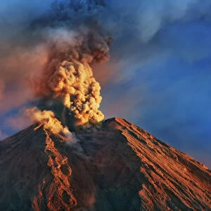 Volcano eruption Semeru with ash cloud - Indonesia, Java, Lumajang, Semeru