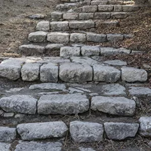 Ancient stairs from Mount Zion down to the lower city of Jerusalem in Biblical times