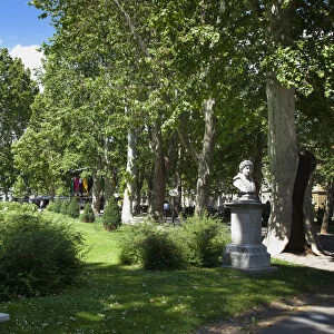Croatia, Zagreb, Old town, Statues in Park Zrinjevac