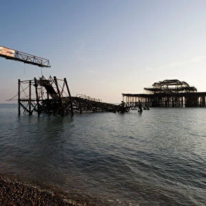 England, East Sussex, Brighton, Remains of West Pier