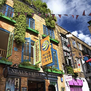 England, London, Covent Garden, Wild Food Cafe and Neals Yard Remedies shop