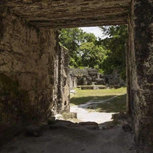 Entryway into the Group G palace complex in Tikal National Park, Guatemala