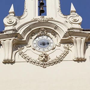Italy, Campania, Naples, Belltower on building in courtyard of Palazzo Del Conservatorio Dello Spirito Santo