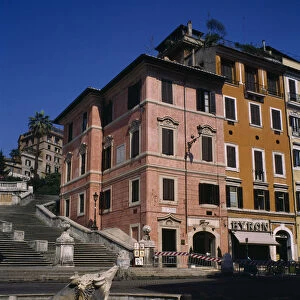 Italy, Lazio, Rome, Poet John Keats House built 1934 next to the fountain by Bernini at the Spanish Steps