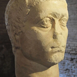 Italy, Lazio, Rome, Trajans Market, bust of Constantine 1st Century AD