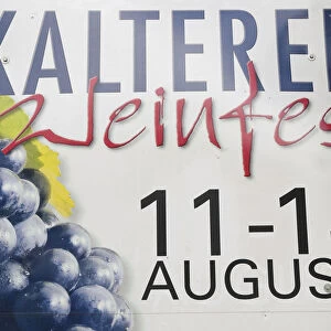 Italy, Trentino Alto Adige, Strada del Vino, Kaltern wine festival poster