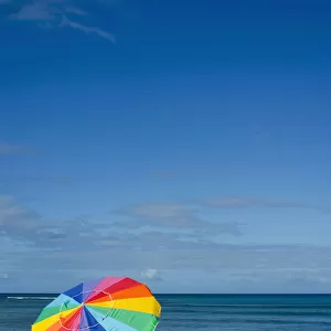 Parasol on waikiki beach
