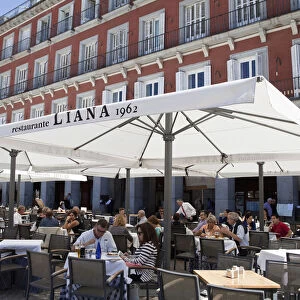 Spain, Madrid, Restaurant in Plaza Mayor