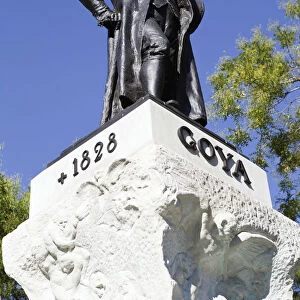Spain, Madrid, Statue of Goya outside the Prado Museum