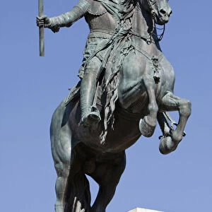 Spain, Madrid, Statue of Philip IV of Spain by Pietro Tacca