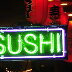 Sushi bar neon sign Palm Springs