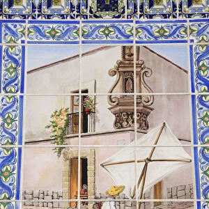 Tile detail showing Olvera Street heritage